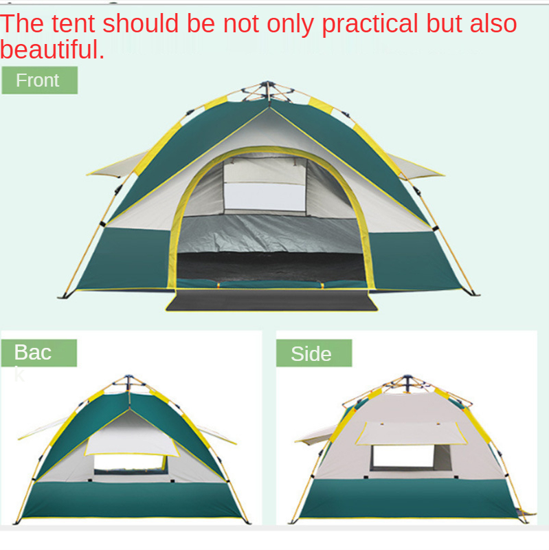 Cheap Goat Tents Fully Automatic Outdoor Camping Self Driving Tent Fishing Tent For Two Persons 3 4 Persons One Door Three Windows Tents Tents 